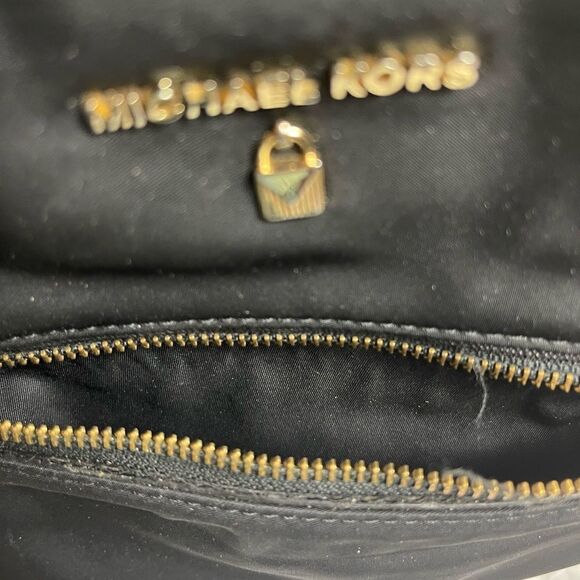 Michael Black Nylon Medium shoulder bag with gold tone hardwares. - Picture 11 of 15